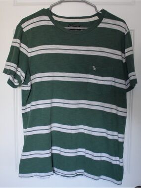 ABERCROMBIE & FITCH vintage y2k 2000s men's striped t-shirt
